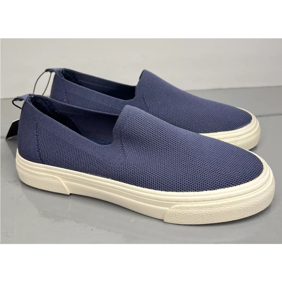 Zara Knit Mesh Slip On Sneakers Shoes Navy Size 35EU/5-5.5US New W/Tags - Picture 2 of 9